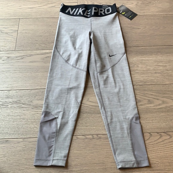Nike Pro cropped length leggings grey size XS - Picture 1 of 7